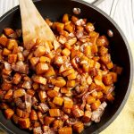 Sweet Potato Hash - in big skillet to be served for breakfast | The Worktop