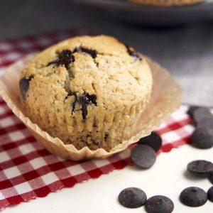 Vegan Chocolate Chip Recipe - single muffin | The Worktop
