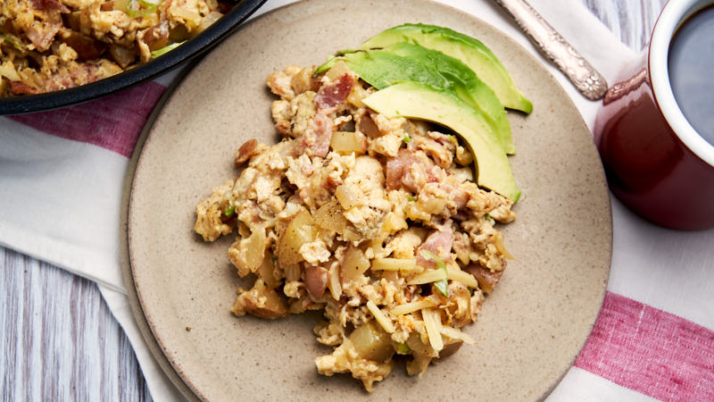 Country Scrambled Eggs - plated breakfast dish | The Worktop