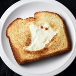 Ghost Toast Halloween Breakfast idea for Kids