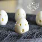 Ghost hardboiled egg for halloween breakfast idea