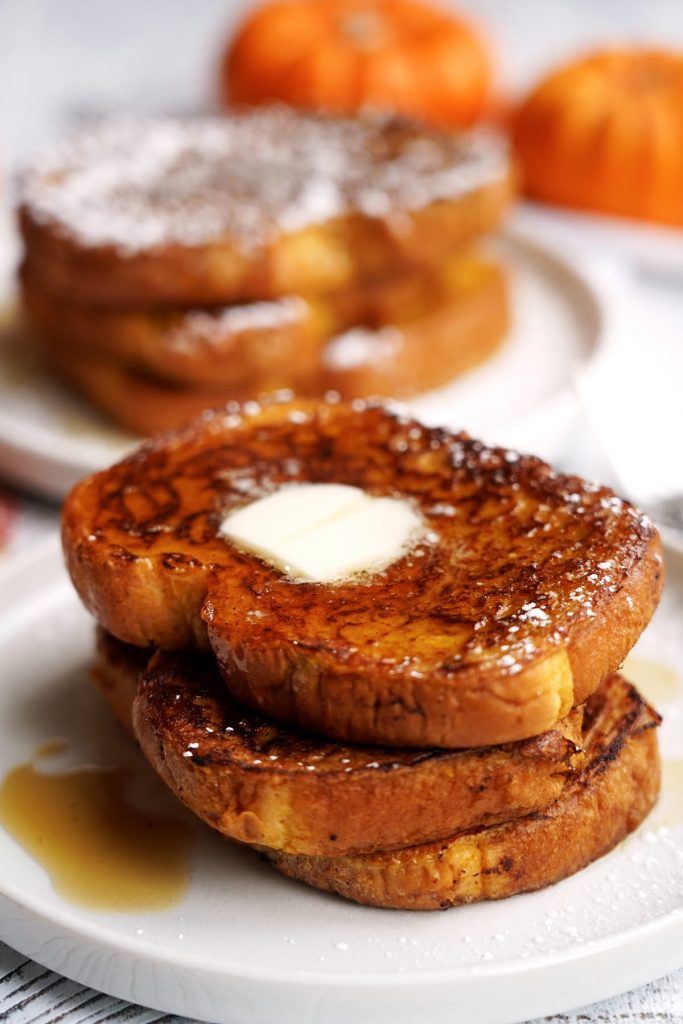 Pumpkin French Toast - 2 stacks ready for breakfast | The Worktop