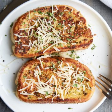 Savory French Toast Recipe - 2 slices on a plate | The Worktop