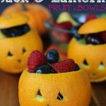 Jack O lantern Fruit Bowl - Halloween Breakfast ideas