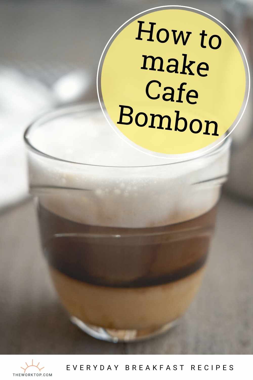 How to make cafe bombon with text overlay