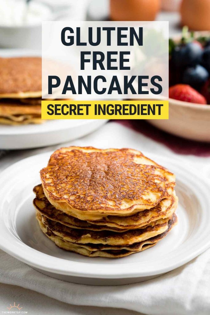 Gluten Free Pancake Stack with text | The Worktop