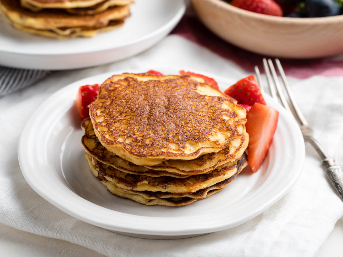Delicious gluten free pancakes on a plate | The Worktop