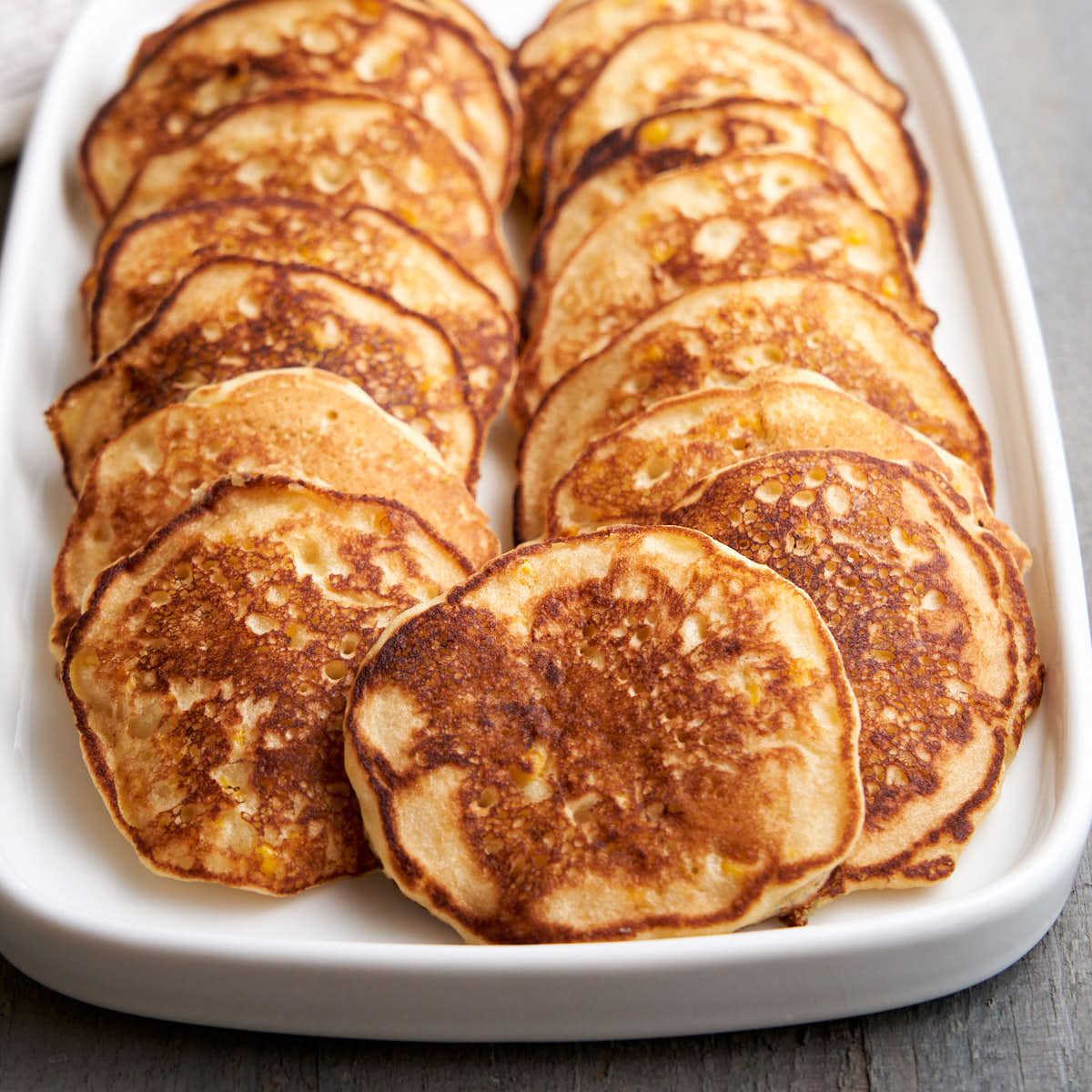 corn pancakes made with canned cream corn